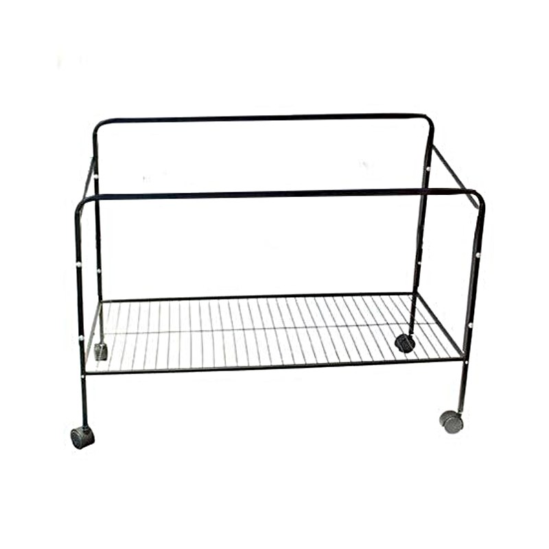 100cm Black Pet Cage Stand with Wheels & Storage Shelf 100cm black pet cage stand with wheels and lower storage shelf