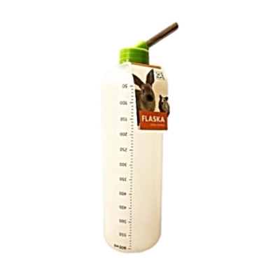 600ml small animal water bottle with green nozzle and double ball bearing