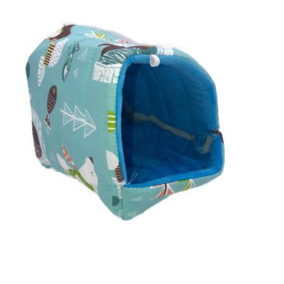 Blue small animal fabric bed