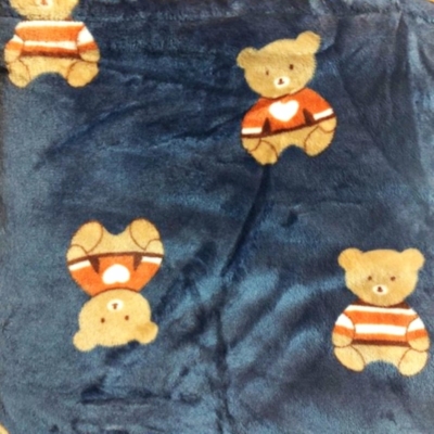 Blue bear guinea pig pouch with soft fleece and double lining