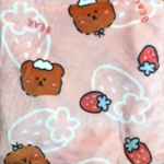 Pink bear snuggle pouch with soft fleece and double lining