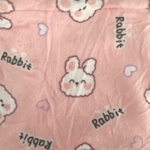 Rabbit snuggle pouch with soft fleece and double lining