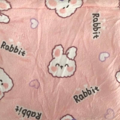 Rabbit snuggle pouch with soft fleece and double lining
