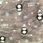 Snow penguin snuggle pouch with soft fleece and double lining