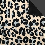 Leopard fleece blanket with double layer construction