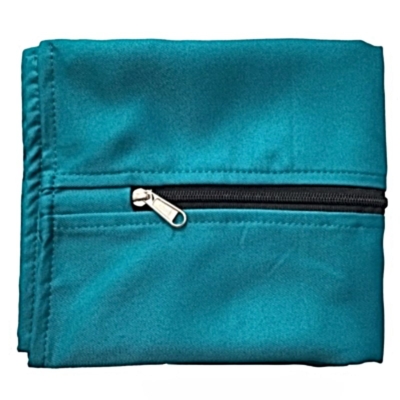Medium cyan pet laundry bag for washing pet bedding and toys