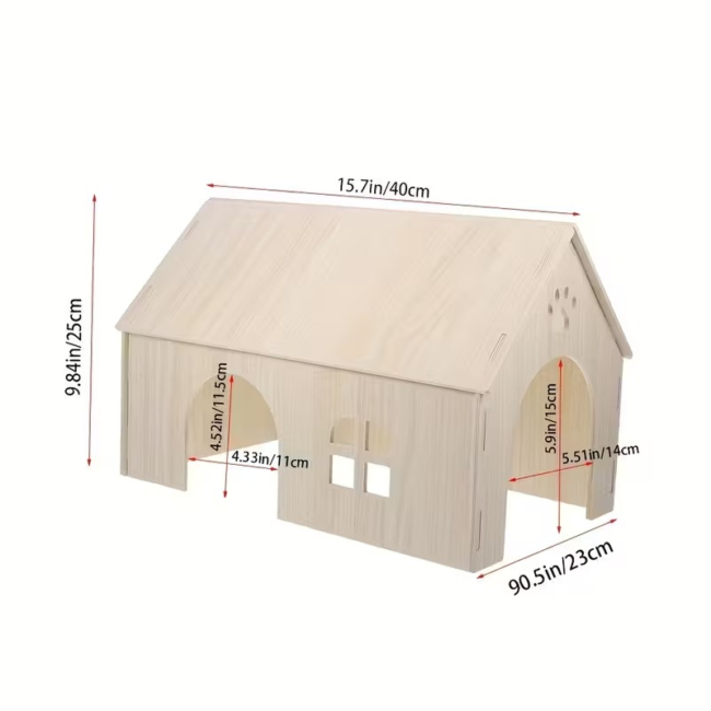 Wooden House Gable Roof