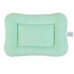 green rectangular pet bed 30 x 25 cm plush washable polyester