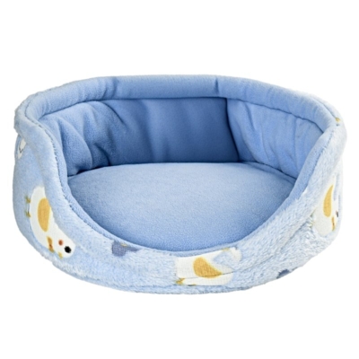 Blue duck print guinea pig cave bed