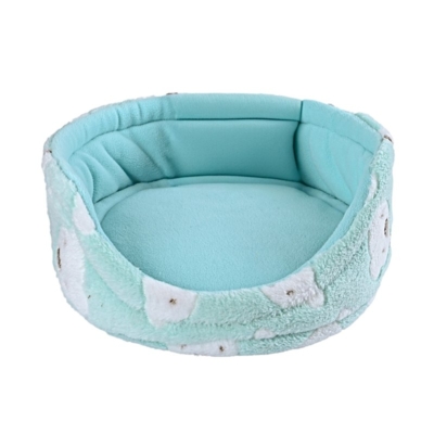 Green bear print guinea pig cave bed